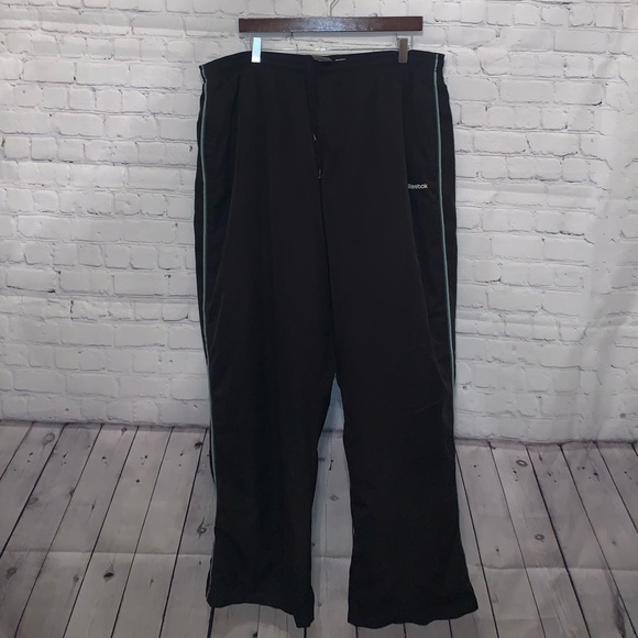 Reebok Pants - Reebok Black & Blue Striped Track Pants size 2X